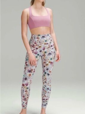 NWT Lululemon Align HR Leggings in Mood Wash Floral Multi, 25 in inseam